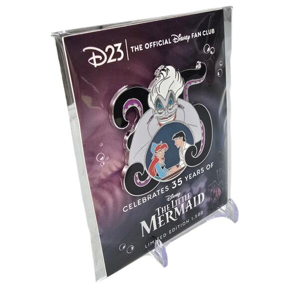 D23 Exclusive The Little Mermaid 35th Anniversary Glow-in-the-Dark Pin LE 1,500 - Picture 2 of 6